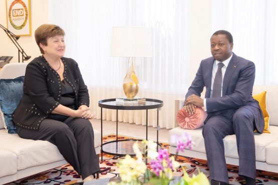 FMI Togo 555x370 - Assemblées annuelles des institutions de Bretton Woods : Faure Gnassingbé a échangé avec la directrice générale du FMI