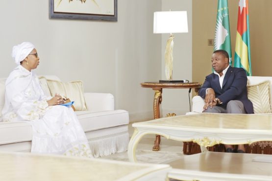 Promotion des droits de lenfant lUNICEF felicite le chef de lEtat pour son leadership 555x370 - Partenariat Togo-UNICEF : en fin de mission, Dr Aissata Ba Sidibé adresse ses félicitations à Faure Gnassingbé