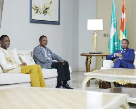 Cooperation Une delegation du Faso recue par le chef de lEtat 1 768x614 1 463x370 - Togo -Burkina Faso: un message du Capitaine Ibrahim Traoré pour Faure Gnassingbé