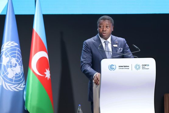 COP29 le chef de lEtat propose des mesures innovantes pour laction climatique mondiale 1 555x370 - COP29 : les propositions de Faure Gnassingbé pour l’action climatique mondiale