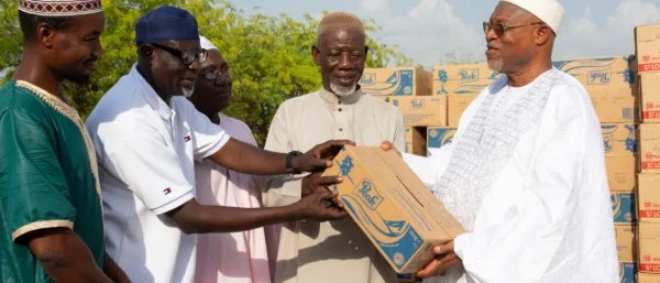 Don de vivres Ramadan 2025 600x257 - Ramadan 2025 : Faure Gnassingbé offre des vivres à la communauté musulmane des Savanes