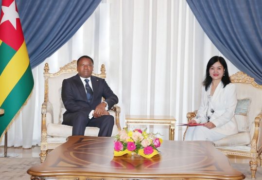 Diplomatie la nouvelle ambassadrice de Chine recue par le President du Conseil 539x370 - Diplomatie : la nouvelle ambassadrice de Chine chez Faure Gnassingbé